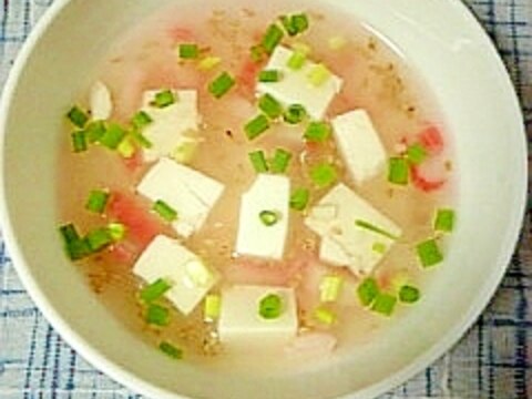 ☆かにかま豆腐のとろみスープ☆